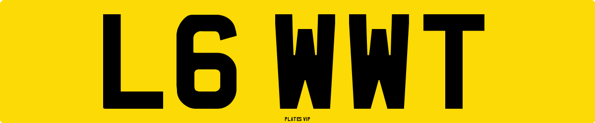 L6 WWT Number Plate