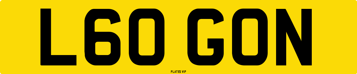 L60 GON Number Plate