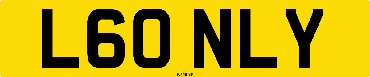 L60 NLY Number Plate