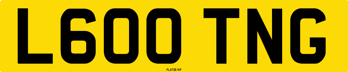 L600 TNG Number Plate