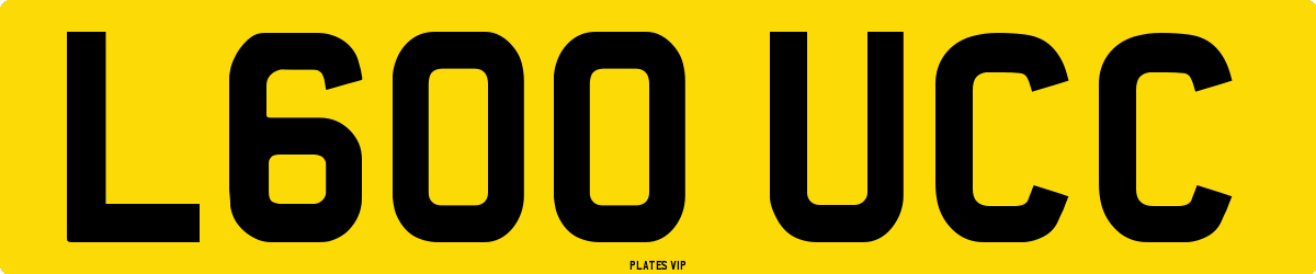 L600 UCC Number Plate