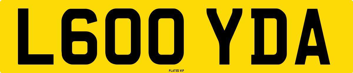 L600 YDA Number Plate