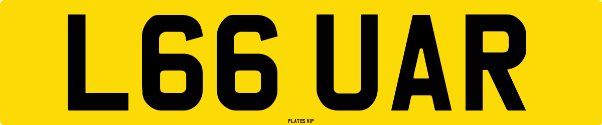 L66 UAR Number Plate