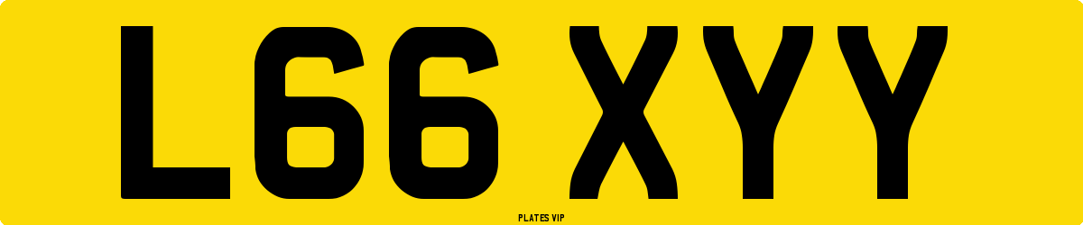 L66 XYY Number Plate