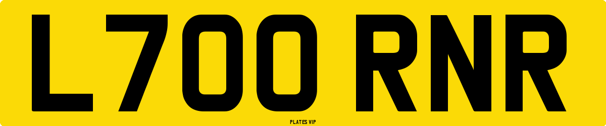 L700 RNR Number Plate