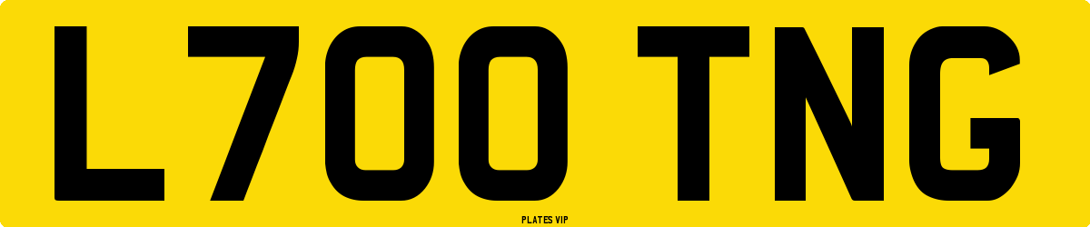 L700 TNG Number Plate