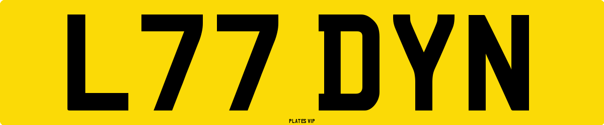 L77 DYN Number Plate