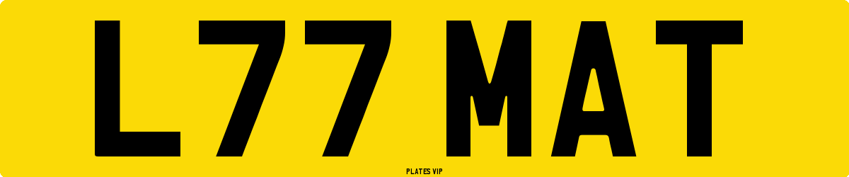 L77 MAT Number Plate