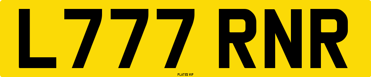 L777 RNR Number Plate