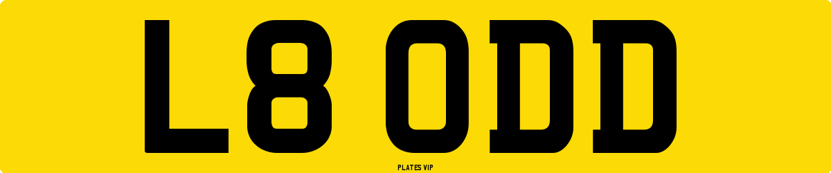 L8 ODD Number Plate