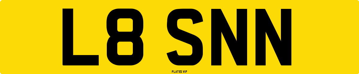 L8 SNN Number Plate