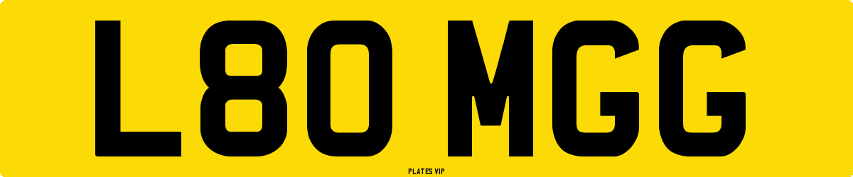 L80 MGG Number Plate