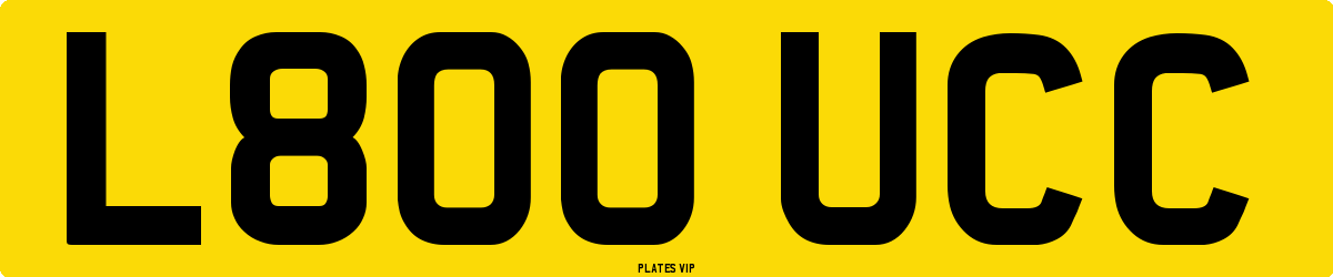 L800 UCC Number Plate