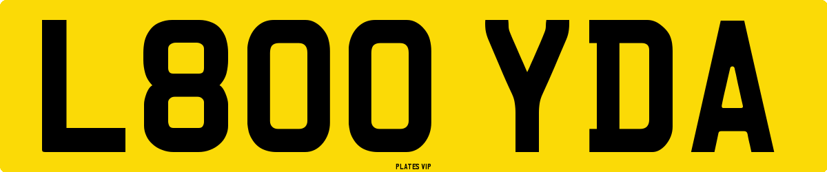 L800 YDA Number Plate