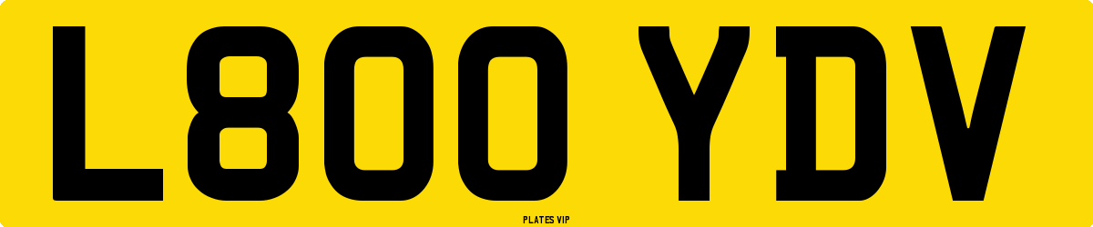 L800 YDV Number Plate