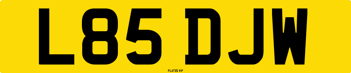 L85 DJW Number Plate