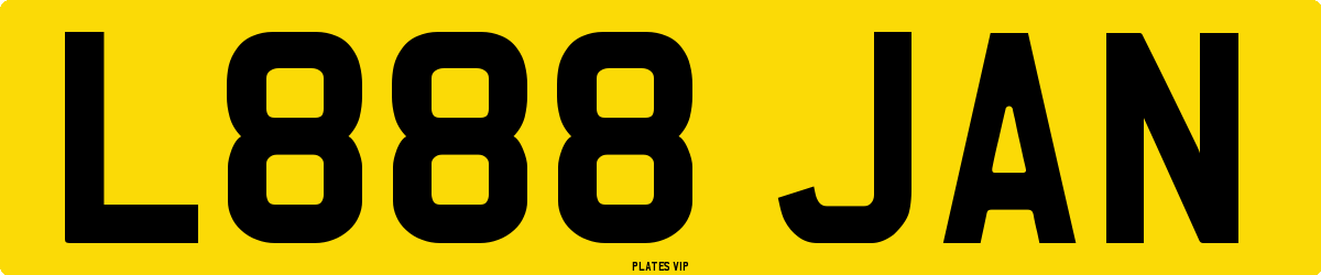 L888 JAN Number Plate