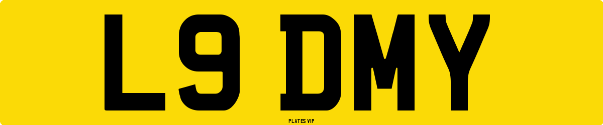 L9 DMY Number Plate