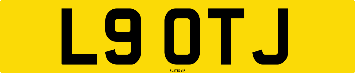 L9 OTJ Number Plate