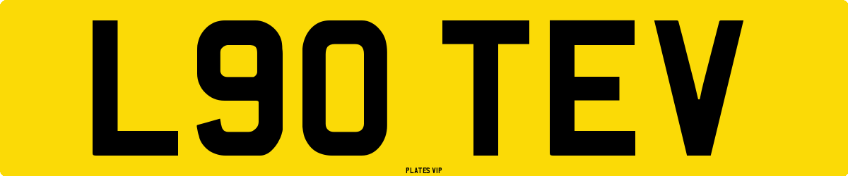 L90 TEV Number Plate