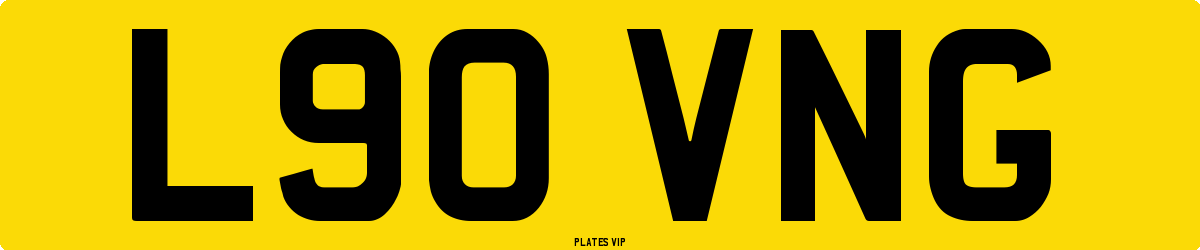L90 VNG Number Plate