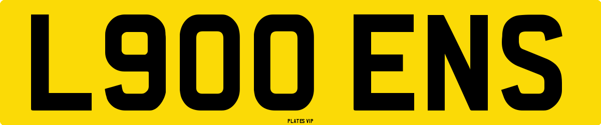L900 ENS Number Plate