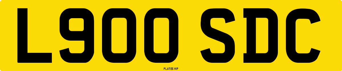 L900 SDC Number Plate