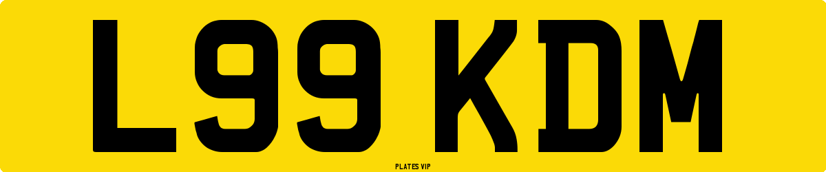 L99 KDM Number Plate