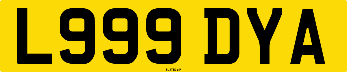 L999 DYA Number Plate