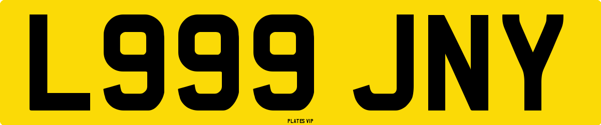 L999 JNY Number Plate