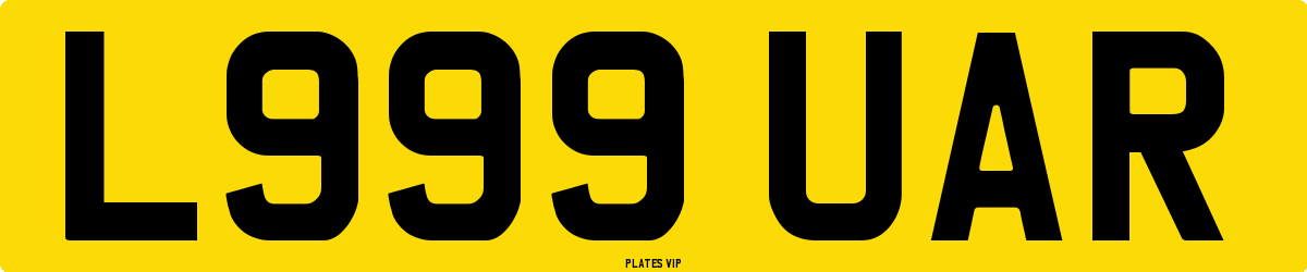 L999 UAR Number Plate