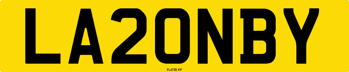 LA20NBY Number Plate