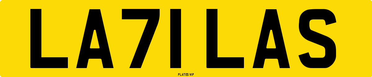 LA71 LAS Number Plate