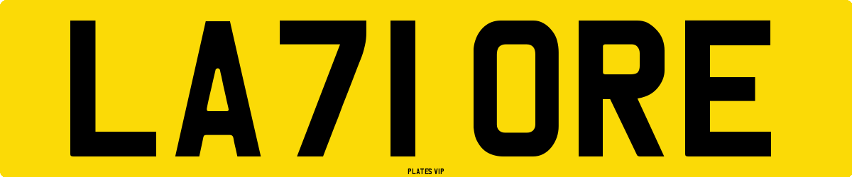 LA71 ORE Number Plate