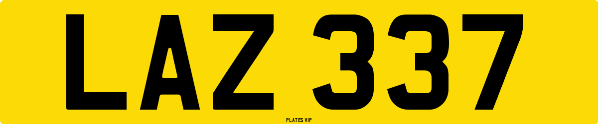 LAZ 337 Number Plate