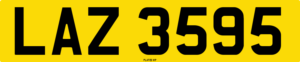 LAZ 3595 Number Plate