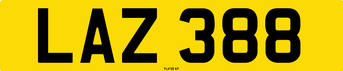 LAZ 388 Number Plate