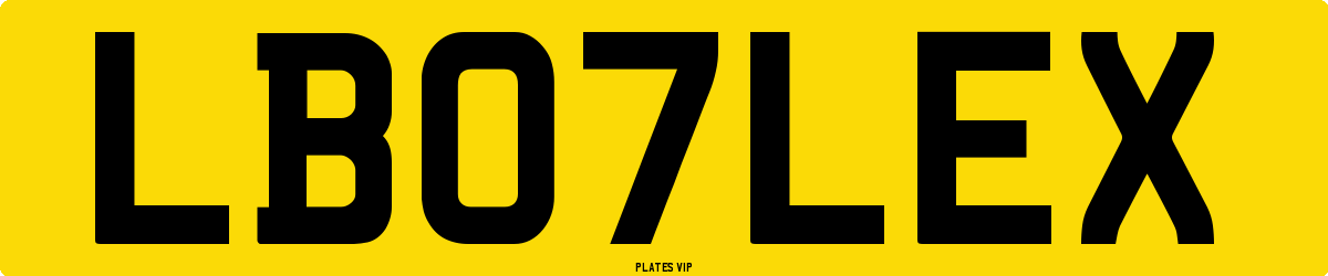 LB 07 LEX Number Plate