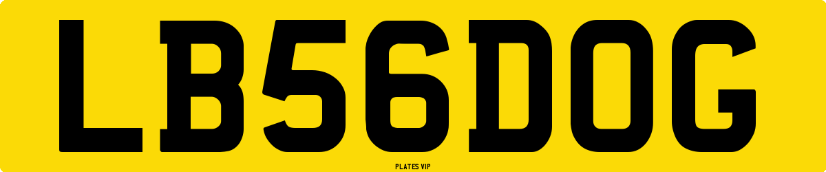 LB 56 DOG Number Plate