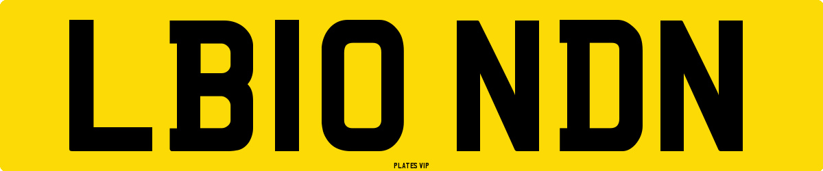 LB10 NDN Number Plate