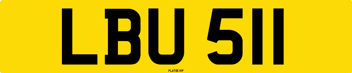LBU 511 Number Plate