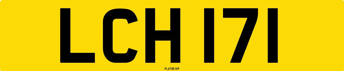 LCH 171 Number Plate
