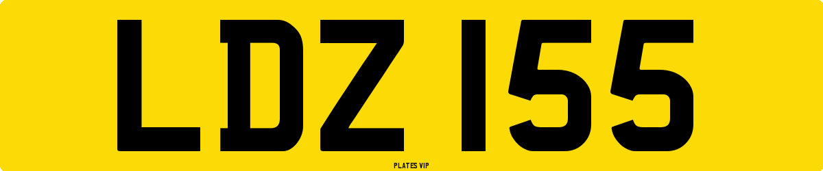 LDZ 155 Number Plate