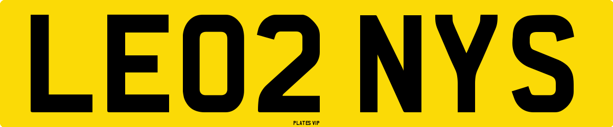 LE02 NYS Number Plate
