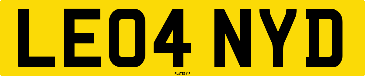 LE04 NYD Number Plate
