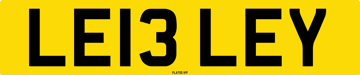 LE13 LEY Number Plate