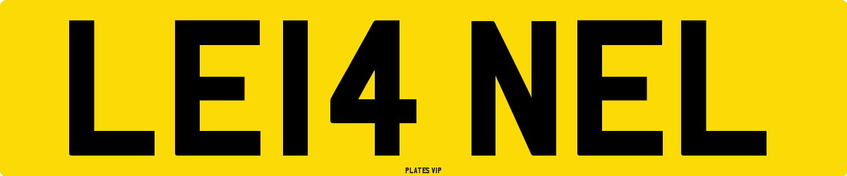LE14 NEL Number Plate