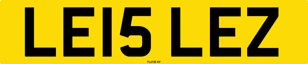 LE15 LEZ Number Plate
