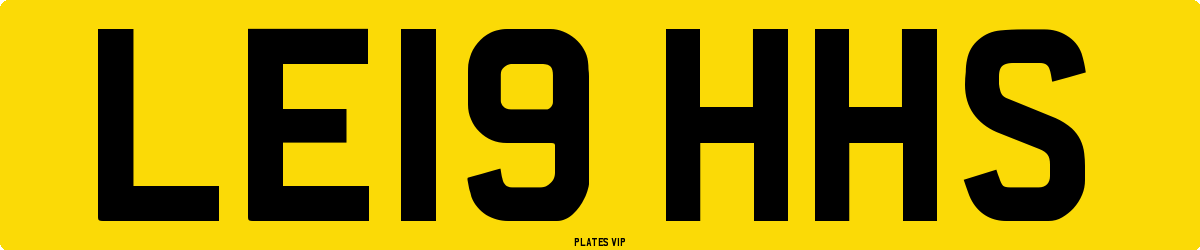 LE19 HHS Number Plate