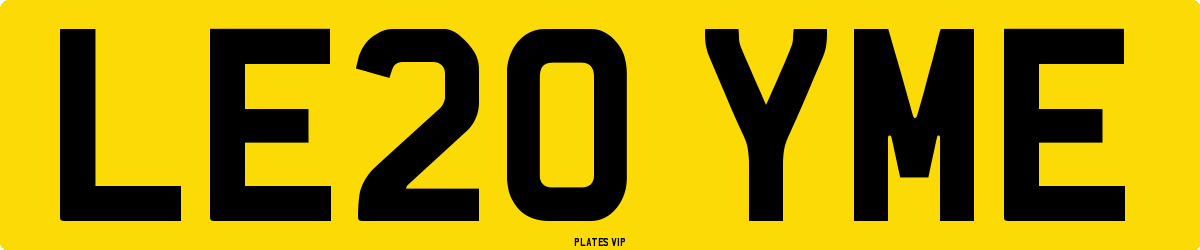LE20 YME Number Plate